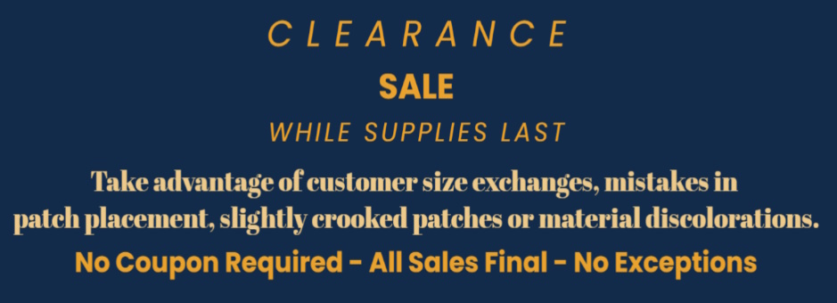 Clearance Sale