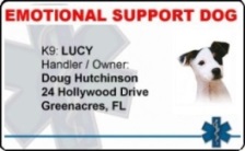 Emotional Support Dog ID Badges