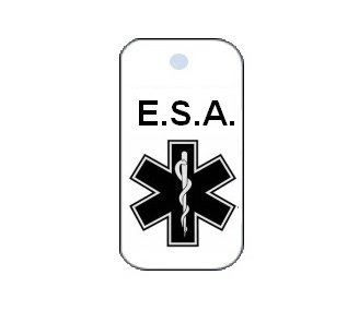 Emotional Support Animal ID Tag | Plastic ESA ID Collar Tag